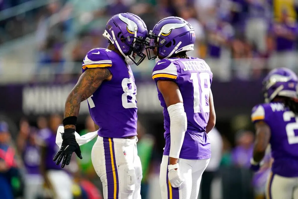 AP Vikings celebra victoria ante Packers