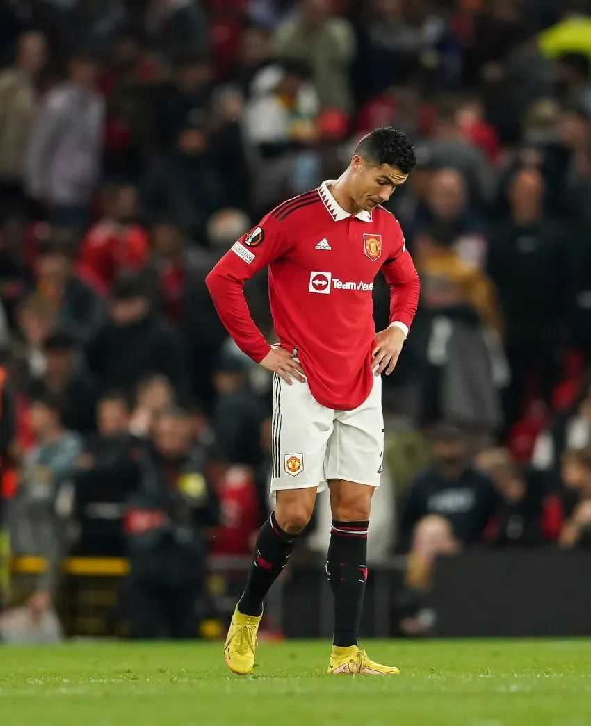 Cristiano Ronaldo en un partido del Manchester United