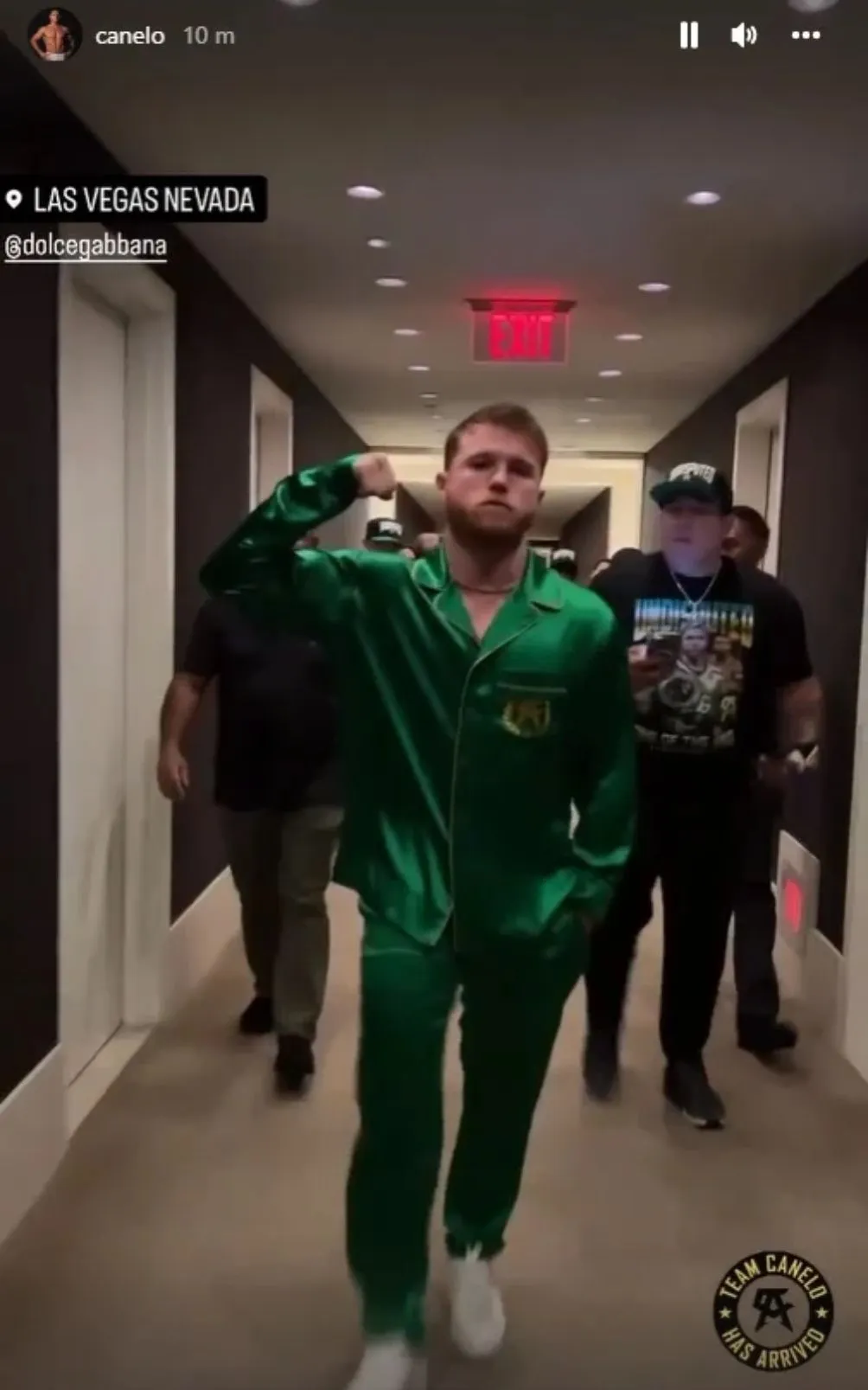 Canelo Álvarez ya se encuentra en 'la ciudad del pecado'