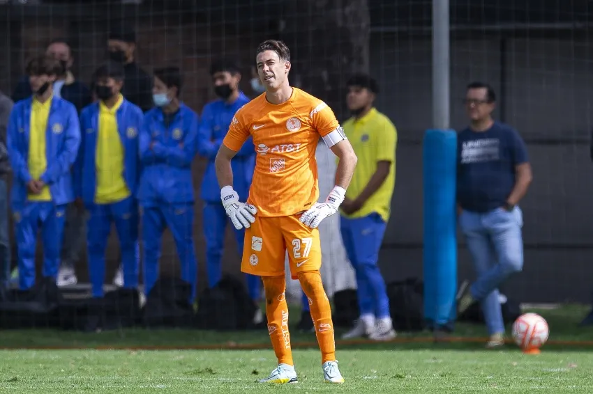 Óscar Jiménez en un partido de América Sub 20