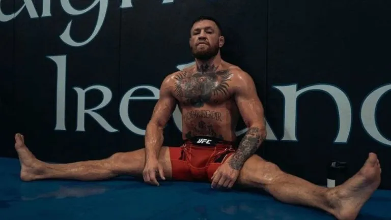 Conor McGregor tras un entrenamiento
