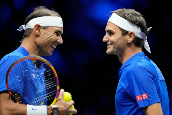 Roger Federer y Rafa Nadal en la Laver Cup 2022