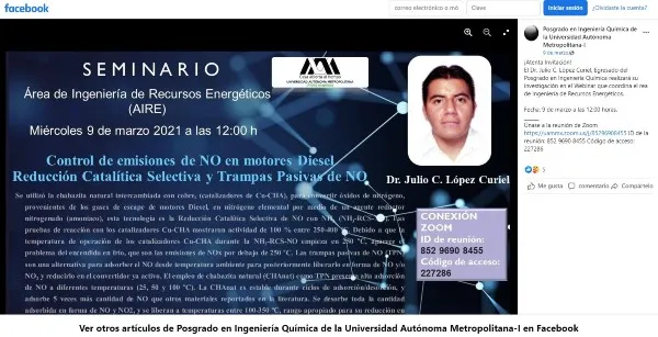 Julio César López Curiel, profesor de química de la Universidad Autónoma Metropolitana sede Iztapalapa