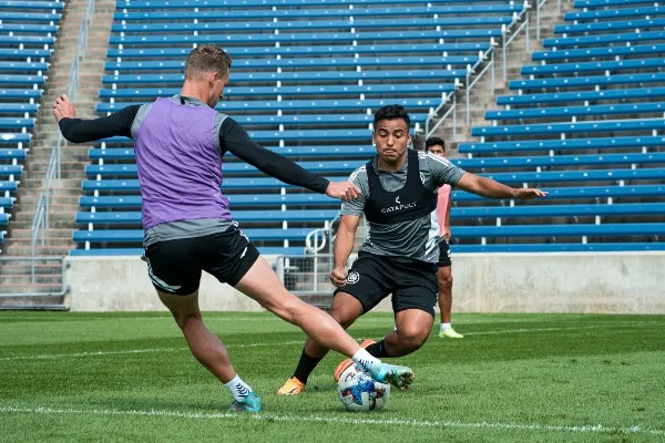 Jairo Torres en entrenamiento con el Chicago Fire