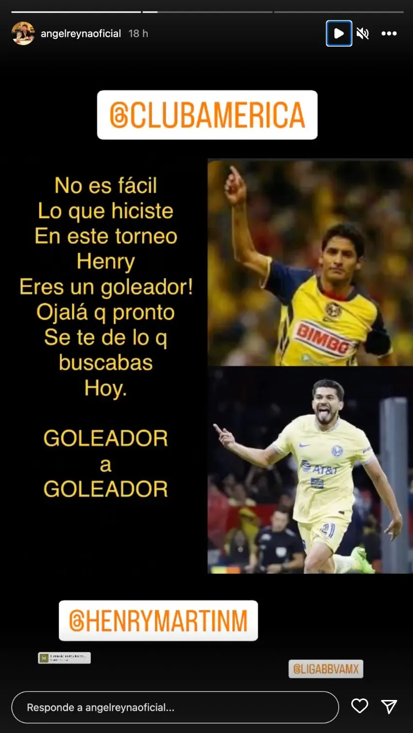 Mensaje de Ángel Reyna a Henry Martín