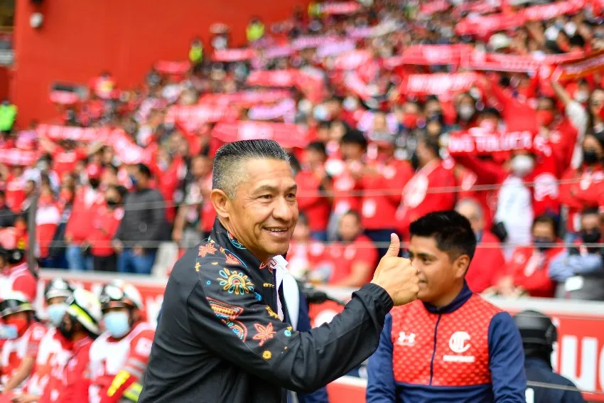 Nacho Ambriz en el partido de Repechaje de Toluca