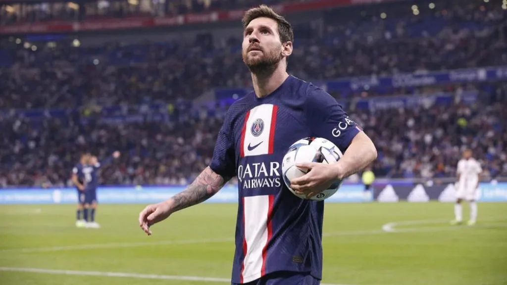 Messi tras anotar en la Ligue 1 |