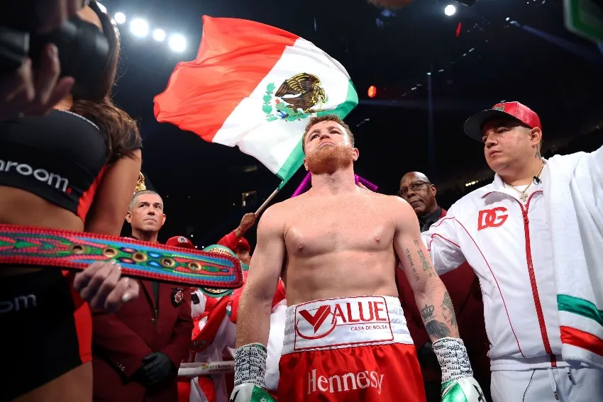 Canelo Álvarez en su pelea contra GGG