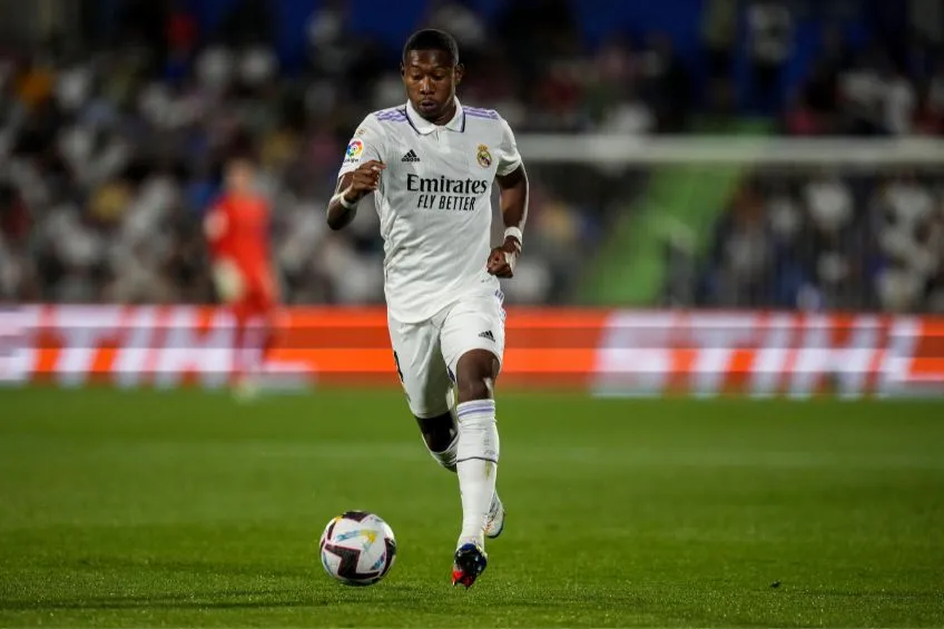 David Alaba durante un partido del Real Madrid