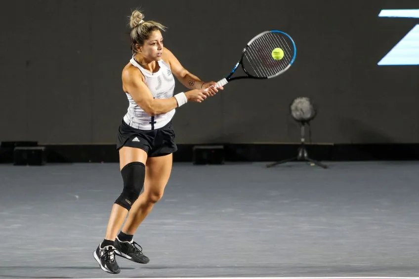 Renata Zarazúa durante una práctica