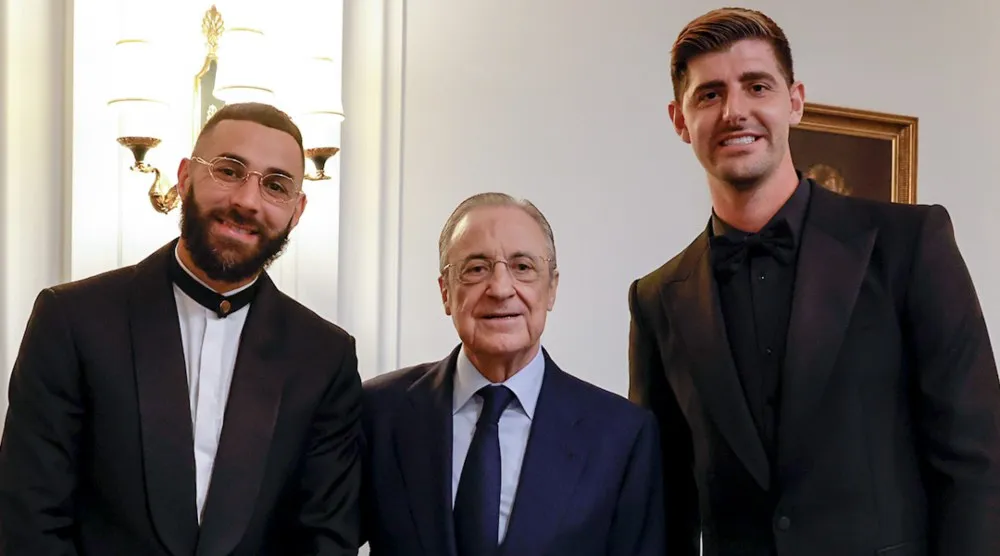 Benzema, Florentino y Courtois