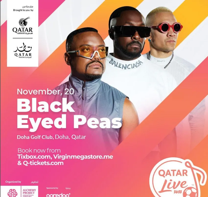 Black Eyed Peas se presentará en Qatar Live 2022
