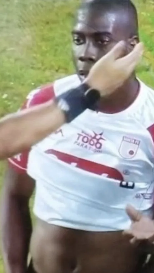 Perea al momento de ser captado por las cámaras