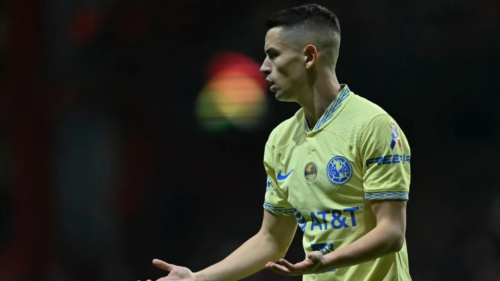 Álvaro Fidalgo en el encuentro ante Toluca