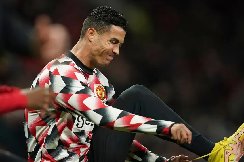 AP Cristiano Ronaldo previo a un partido del Manchester United