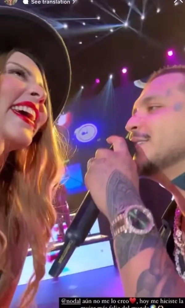 ESPECIAL Christian Nodal le cantó al oído a fan venezolana que se parece a Belinda