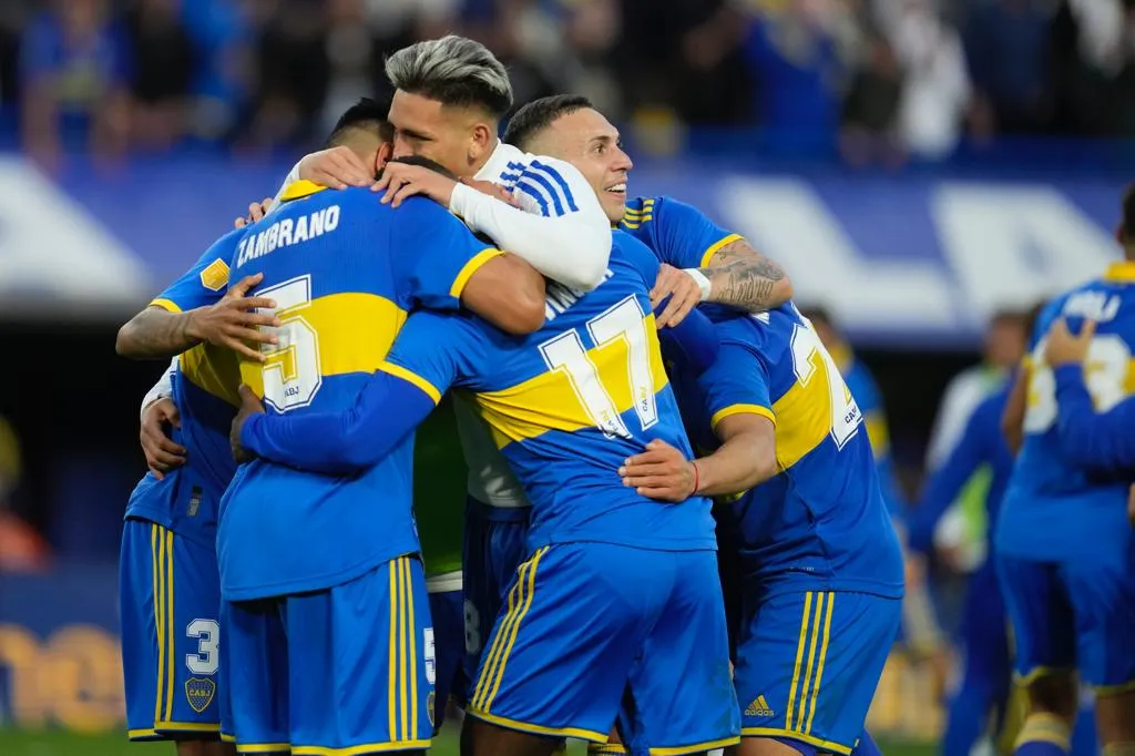 Boca festejando el título liguero