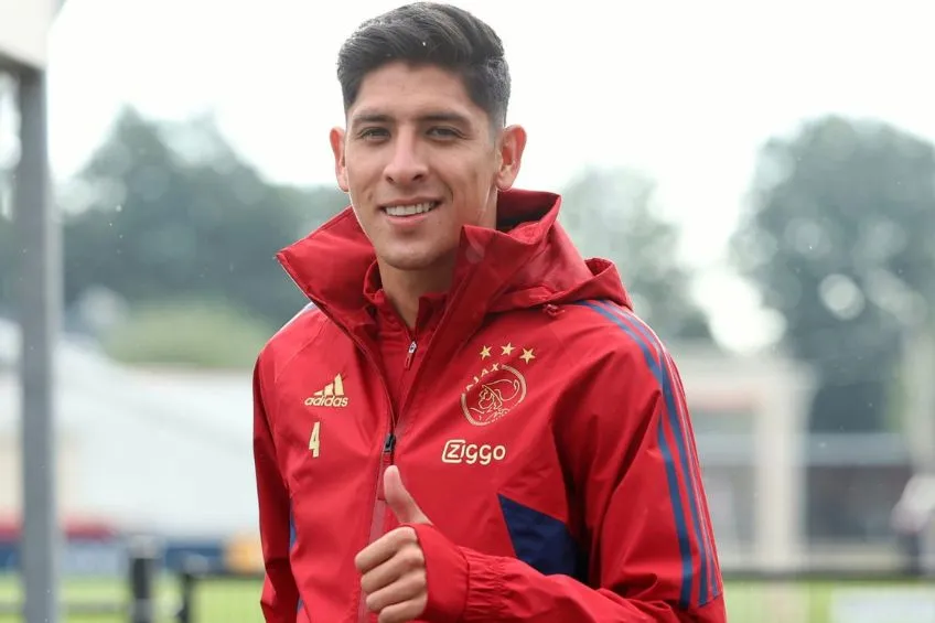 TWITTER: @EdsonAlvarez19 Edson Álvarez durante un entrenamiento del Ajax