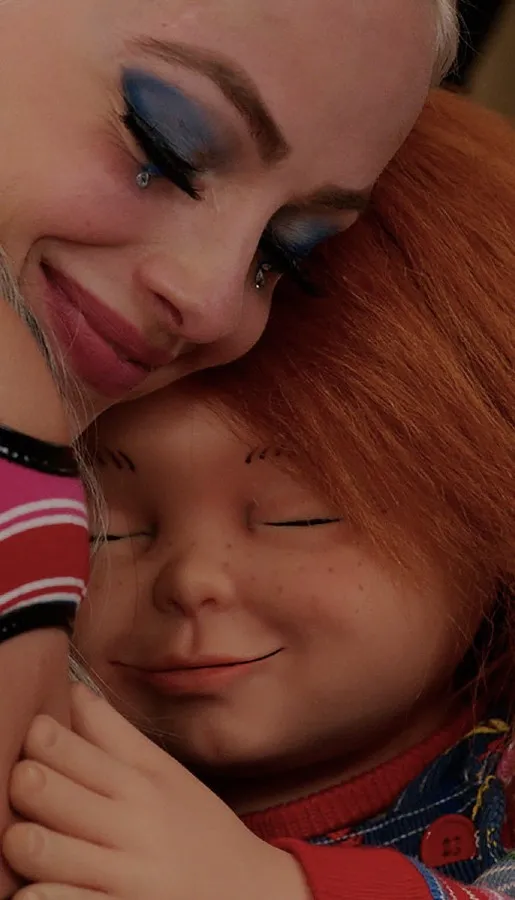 Chucky y Morgan en el set