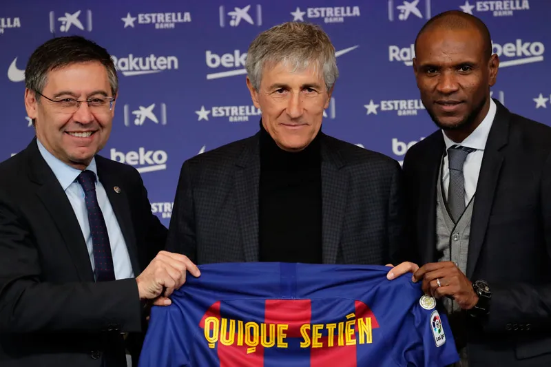 AP Setién en su presentación como entrenador del Barcelona