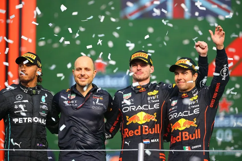 Podio del Gran Premio de México