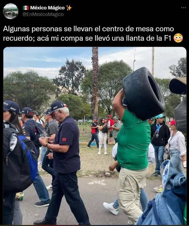 Aficionado se lleva un neumático