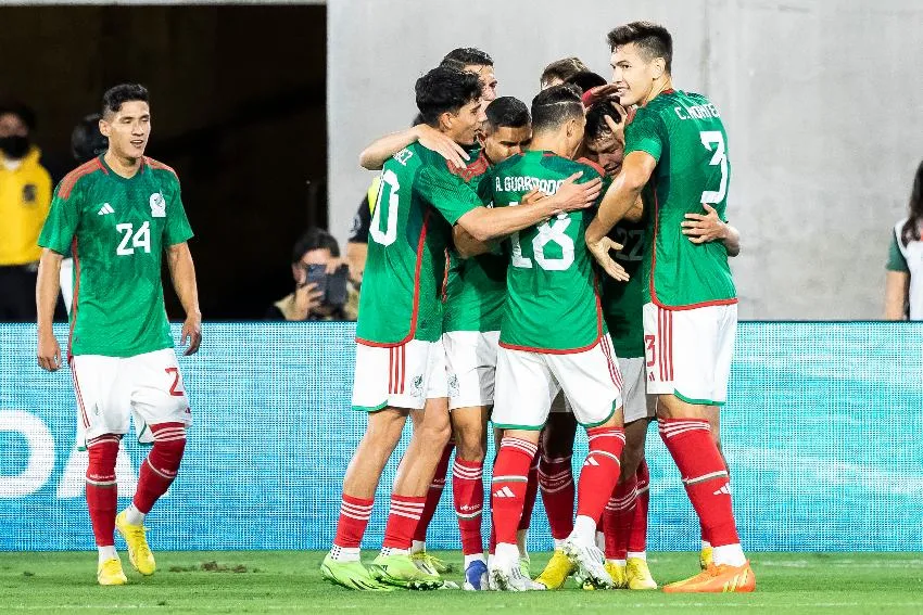 Selección Mexicana en un partido