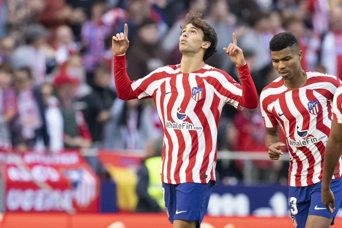 Joao Félix en festejo de gol