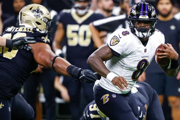 Lamar Jackson desesperó a los Saints