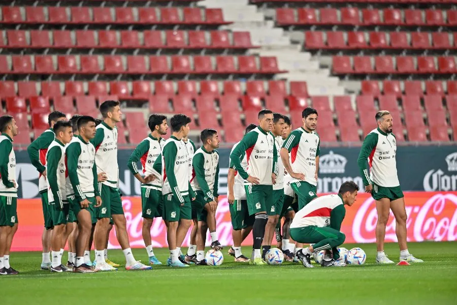 Jugadores del Tri durante un entrenamiento