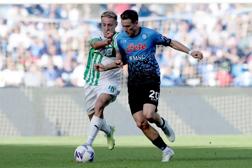 Piotr Zielinski en un juego del Napoli