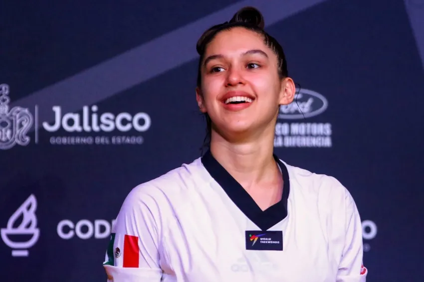 Leslie Soltero tras ganar el Oro