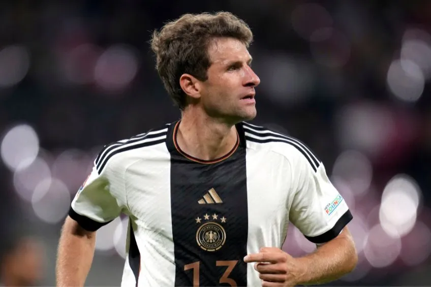 Tomas Müller durante un partido de Alemania