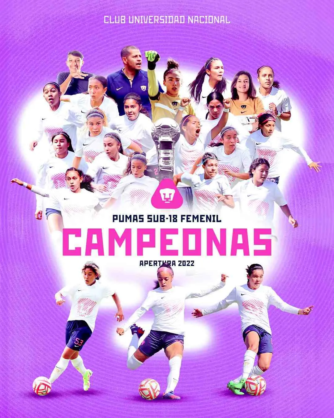 PUMAS Fueron campeonas en la Sub-18