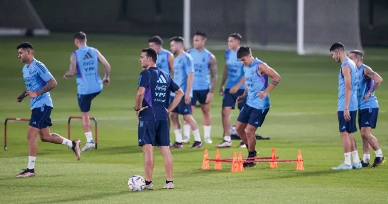 AP Jugadores de La Albiceleste, en entrenamiento
