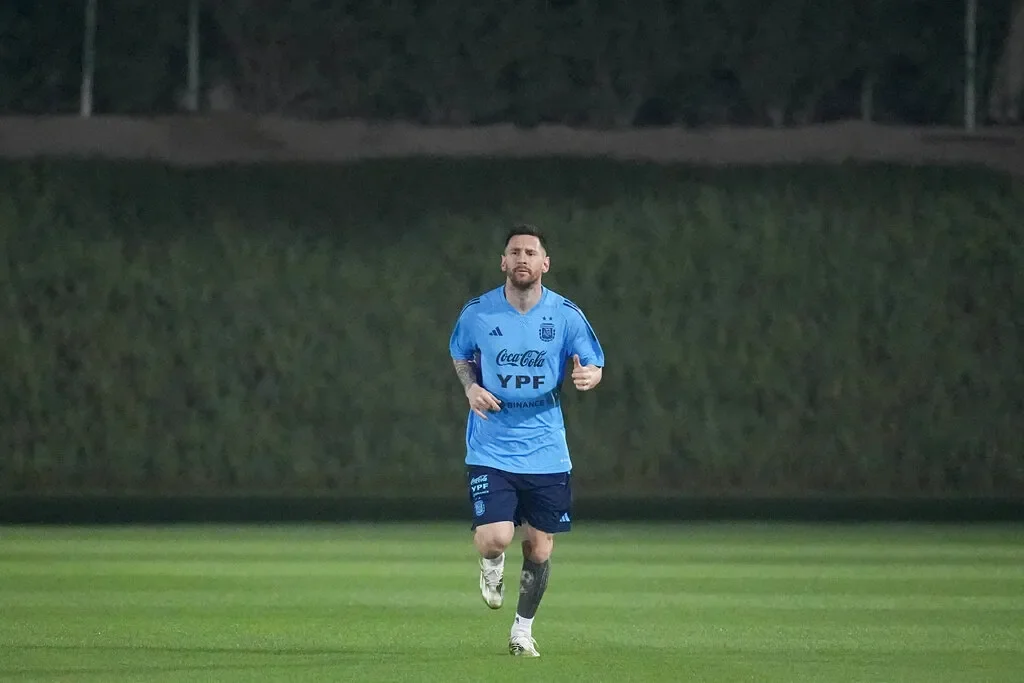 Lionel Messi en entrenamiento