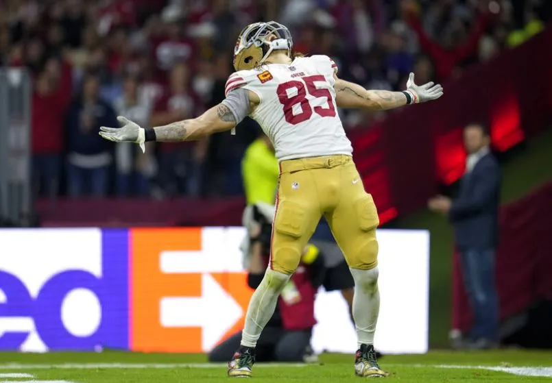 George Kittle celebra su anotación