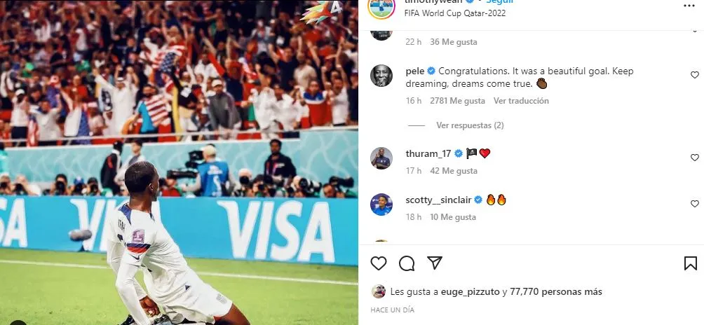 El mensaje de Pelé a Weah