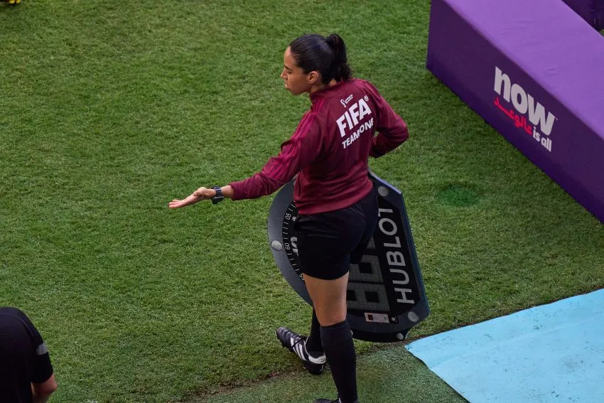 Karen Díaz en su debut en Qatar 2022