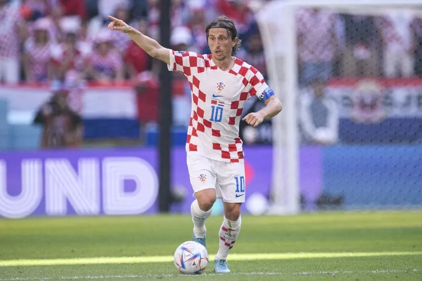 Modric en el juego vs Marruecos