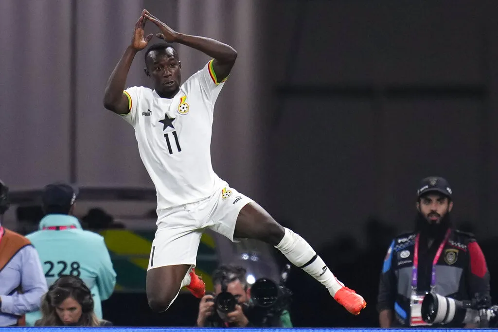 Bukari festejó como Cristiano Ronaldo