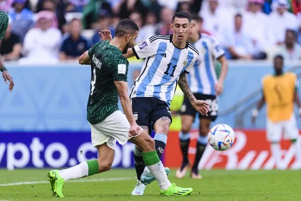 Ángel Di María con Argentina vs Arabia Saudita