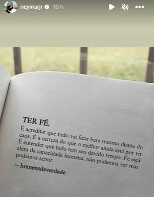 Su mensaje en Instagram