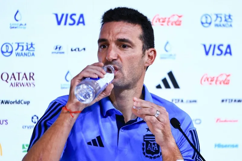 Lionel Scaloni en conferencia de prensa