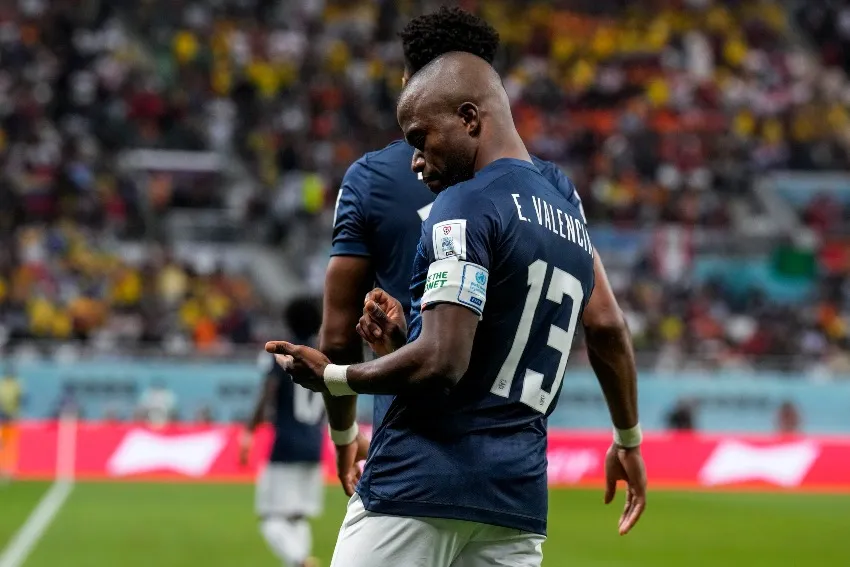 Enner Valencia en celebración de gol