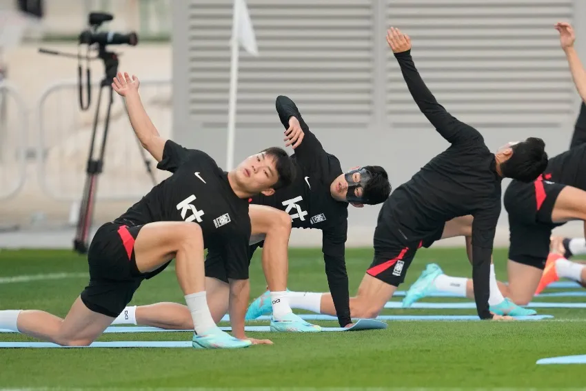 Corea del Sur en entrenamiento