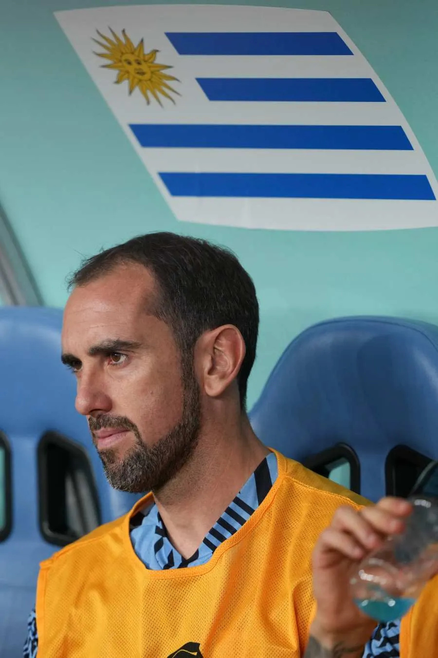 XINHUA Godín en el último partido de Uruguay en Qatar 2022