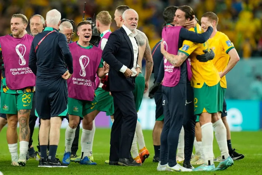 Australia después de clasificar a Octavos de Final