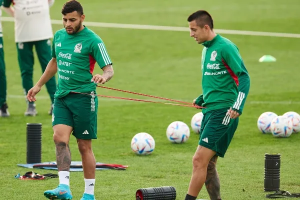 Durante entrenamiento con el Tri