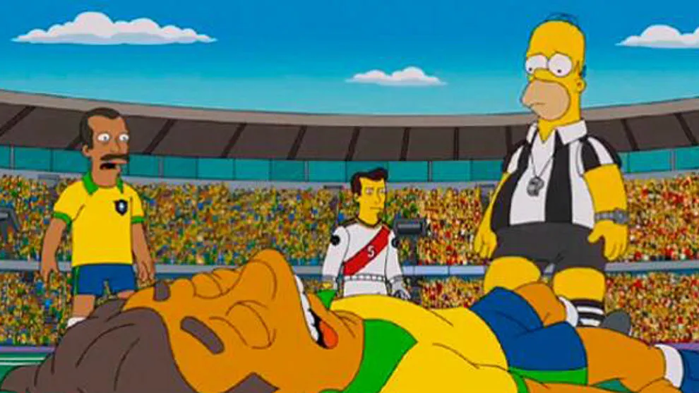 Los Simpsons predijeron la lesión de Neymar en el Mundial